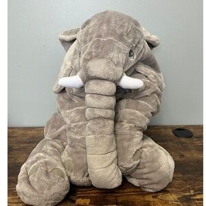 IKEA Large Grey Elephant Plush Stuffed Animal Soft Toy